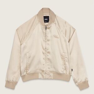 Vans Beige Satin Bomber Jacket